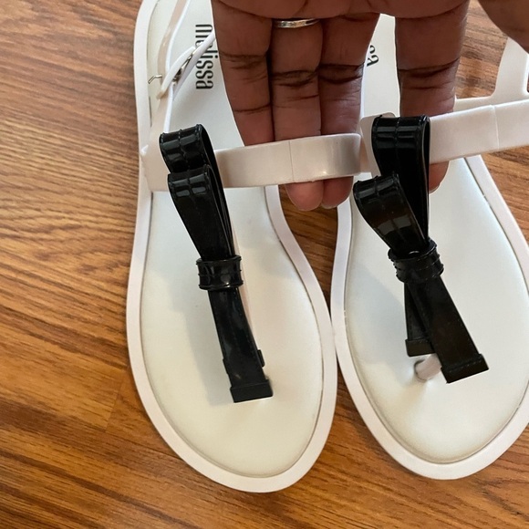 Melissa Thong Sandals Color White Size 6 - Picture 4 of 5